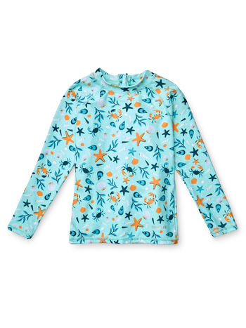 Camiseta de baño infantil con protección UV Conchas marinas