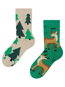 Calcetines infantiles alegres de inverno Cierva y ciervo