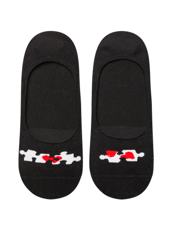 Calcetines invisibles alegres Rompecabezas de corazones