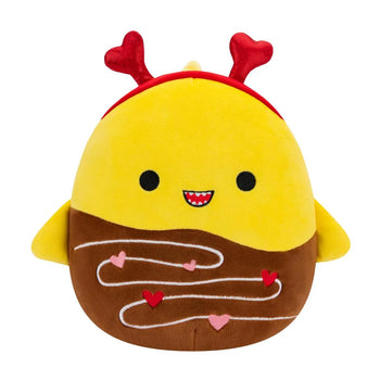 Squishmallows Chandler el Tiburón Amarillo Bañado en Chocolate, 20 cm