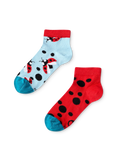 Calcetines tobilleros alegres para niños Mariquitas y lunares