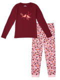 Pijama alegre para mujer Pájaros y bayas