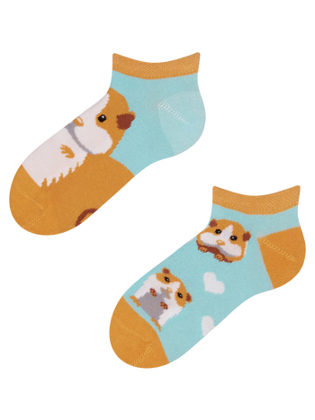 Calcetines tobilleros alegres para niños Conejillo de Indias