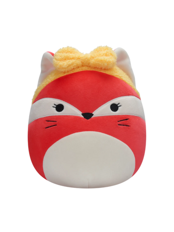 Squishmallows Fifi, el Zorro Rosa con Diadema Amarilla, 20 cm