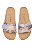 Sandalias con suela de corcho para mujer Jardín de amapolas