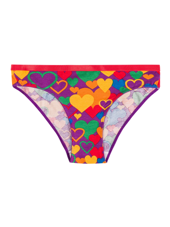 Bragas alegres para mujer Amor multicolor