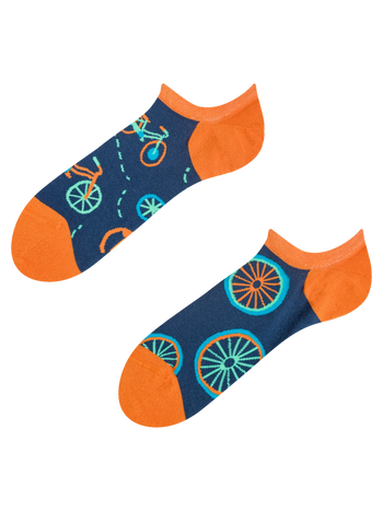 Calcetines sneakers alegres Bicicleta naranja