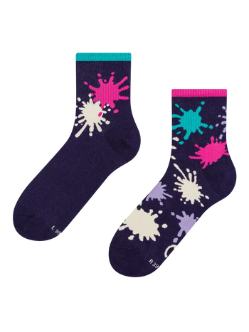 Calcetines de deporte alegres Manchas de colores