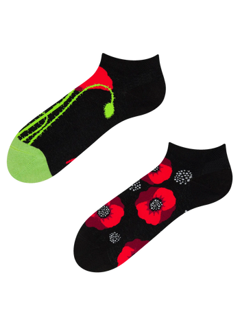 Calcetines tobilleros alegres Amapolas silvestres