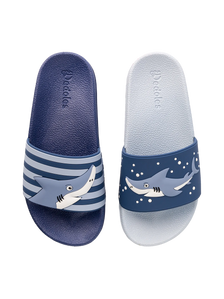 Chanclas infantiles alegres Tiburón gris