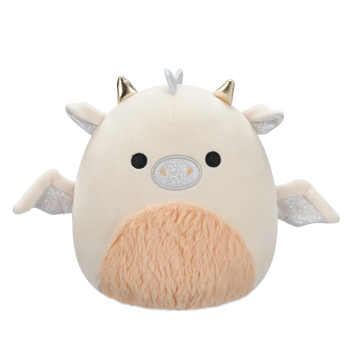 Squishmallows Buck el Dragón Color Crema y Melocotón con la Tripa Suave, 20 cm