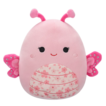 Squishmallows Mogo la Mariposa Rosa con Flor de Sakura en la Tripa, 20 cm