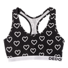 Bralette alegre para mujer Corazones en blanco y negro