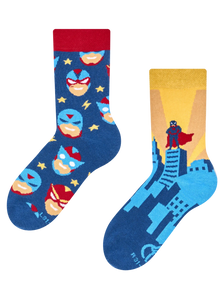 Calcetines infantiles alegres Superhéroe