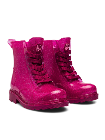 Botas de agua infantiles Purpurina rosa