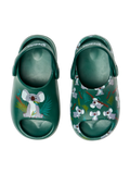Zuecos chunky infantiles alegres Koala y hojas