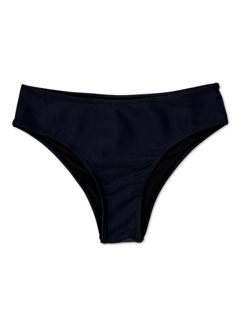 Bragas de bikini de cintura media Negro puro
