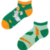 Calcetines tobilleros alegres para niños Conejo y zanahoria