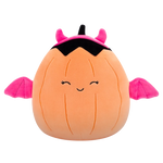 Squishmallows Margie, la Calabaza Naranja Pastel con Disfraz de Diablesa Rosa, 20 cm