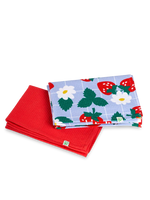 Paños alegres de cocina, 2 ud., Fresas y flores