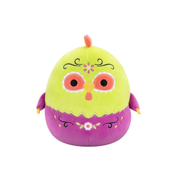 Squishmallows Amparo el Gallo Verde y Violeta Day of the Dead, 20 cm