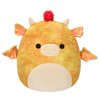Squishmallows Dieric el Dragón Amarillo Texturizado con Pelo Rojo, 40 cm