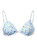 Top de bikini con aro Corazones y margaritas