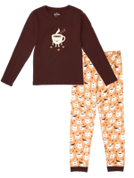 Pijama alegre para mujer Café soñoliento