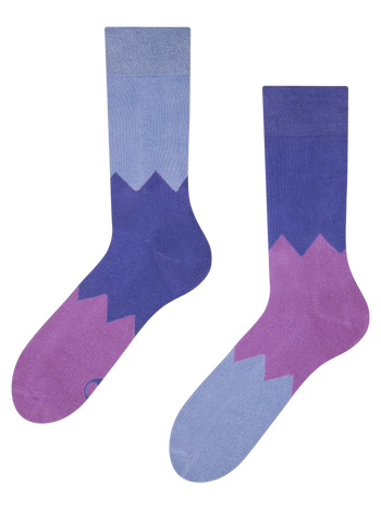 Calcetines de invierno de color morado Zigzag