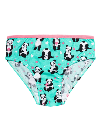 Bragas alegres para niña Panda y corazones