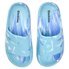 Chanclas con plataforma para mujer azul marmolado