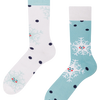 Calcetines de invierno alegres Copos de nieve felices