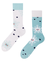 Calcetines de invierno alegres Copos de nieve felices