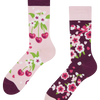 Calcetines alegres de fibra de bambú Floración del cerezo