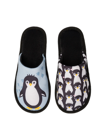 Pantuflas alegres Pingüino en invierno