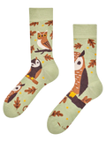 Calcetines alegres de bambú Búho marrón