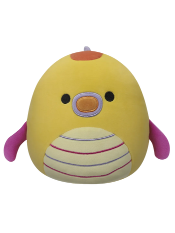 Squishmallows Leif, el Dragón Marino Amarillo con Vientre Rayado, 20 cm