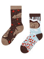 Calcetines infantiles alegres de inverno Oso en invierno