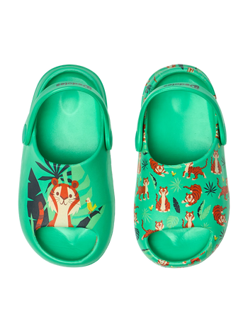 Zuecos chunky infantiles alegres Tigre en la jungla