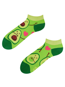 Calcetines tobilleros alegres Amor por los aguacates