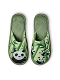 Pantuflas alegres Pandas y bambú