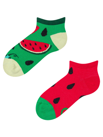 Calcetines tobilleros alegres para niños Temporada de sandías