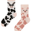 Calcetines infantiles alegres Vacas y cerditos