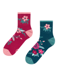 Calcetines de deporte alegres Flores de rosa mosqueta