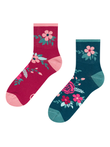 Calcetines de deporte alegres Flores de rosa mosqueta