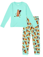 Pijama alegre para mujer Ardilla en el bosque