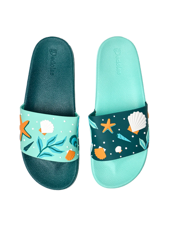 Chanclas alegres Conchas marinas
