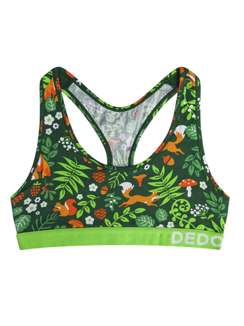 Bralette alegre para mujer Animales del bosque