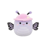 Squishmallows Bibiana la Mariposa Monarca Lavanda con Sombrero y Flor, 20 cm