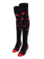 Calcetines alegres por encima de la rodilla Corazones de amor